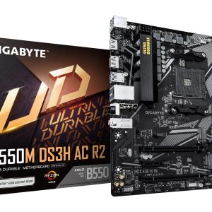GIGABYTE B550M DS3H AC R2 moederbord AMD B550 Socket AM4 micro ATX