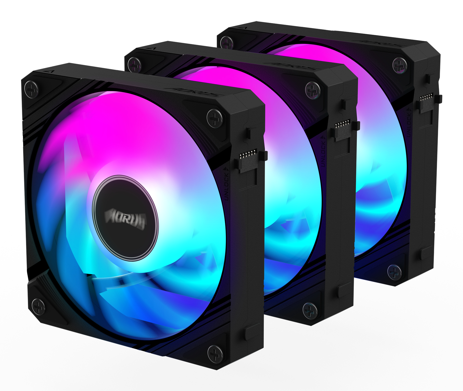 GIGABYTE AORUS EZ CHAIN FAN 120 (3-Pack) Moederbord Ventilator 12 cm Zwart 3 stuk(s) - Afbeelding 4