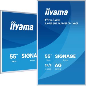 iiyama LH5581UHSG-1AG beeldkrant Digitale signage flatscreen 138,7 cm (54.6″) Wifi 500 cd/m² 4K Ultra HD Wit Type processor Android 24/7
