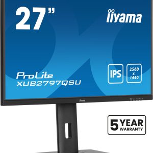 iiyama ProLite XUB2797QSU-B2 computer monitor 68,6 cm (27″) 2560 x 1440 Pixels Quad HD LED Zwart