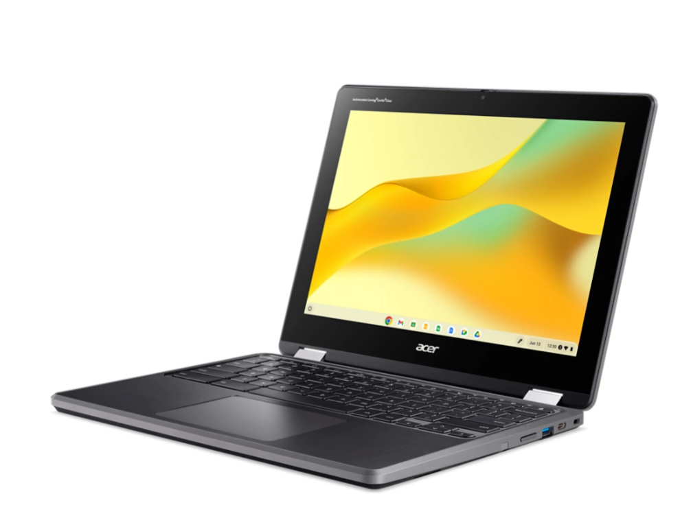 Acer Chromebook R856LT-TCO-C0QF N100 30,5 cm (12") Touchscreen HD+ 8 GB LPDDR5-SDRAM Wi-Fi 6 (802.11ax) ChromeOS Zwart - Afbeelding 3