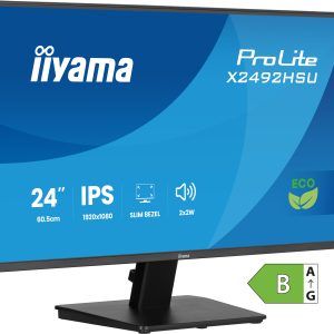 iiyama ProLite X2492HSU-B1 computer monitor 61 cm (24″) 1920 x 1080 Pixels Full HD LED Zwart