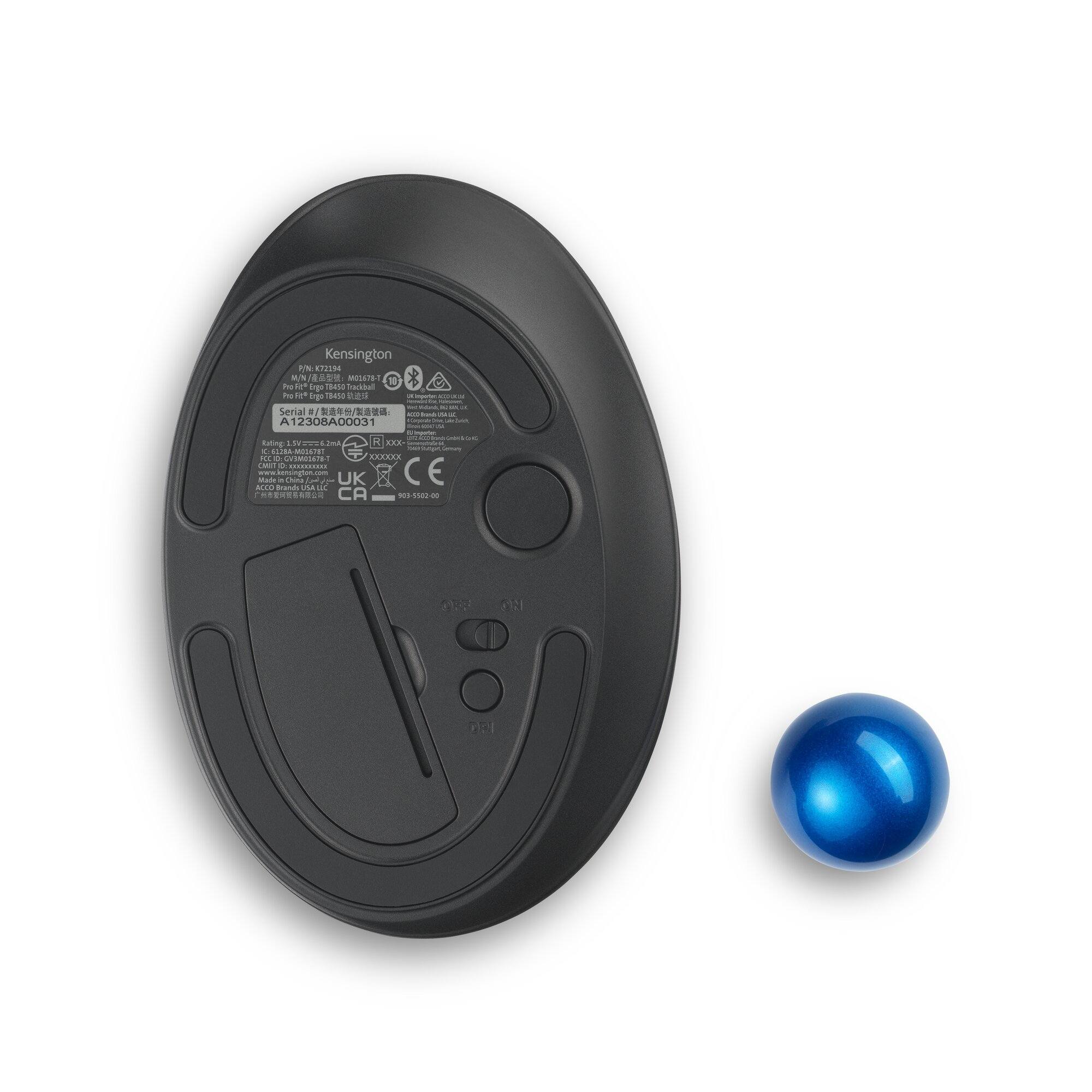 Kensington Pro Fit Ergo TB450 EQ Trackball - Afbeelding 8