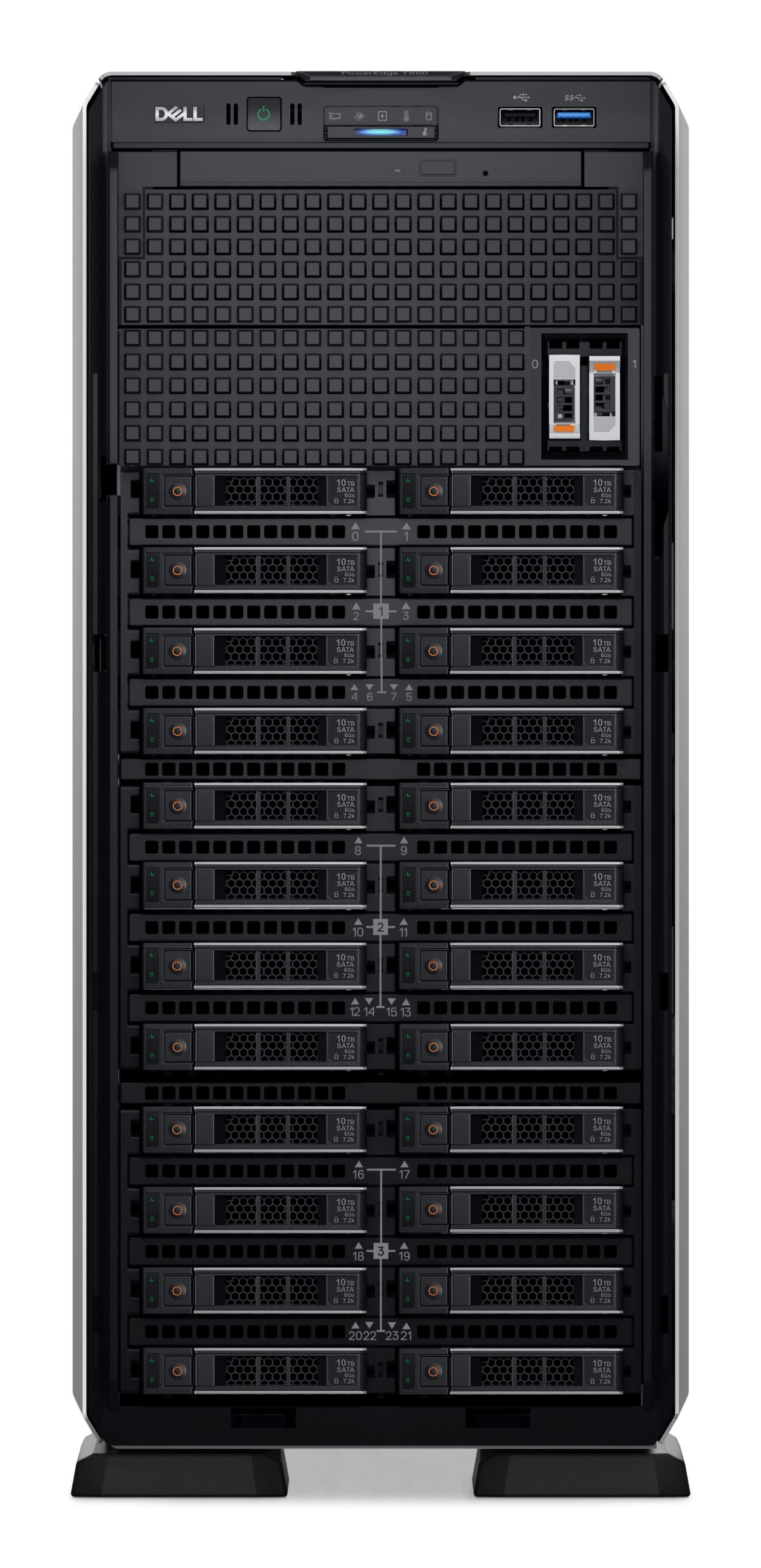 DELL PowerEdge T550 server 480 GB Toren (5U) Intel® Xeon® Silver 4309Y 2,8 GHz 64 GB DDR4-SDRAM 1100 W - Afbeelding 3