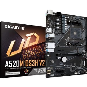 GIGABYTE A520M DS3H V2 moederbord Socket AM4 micro ATX