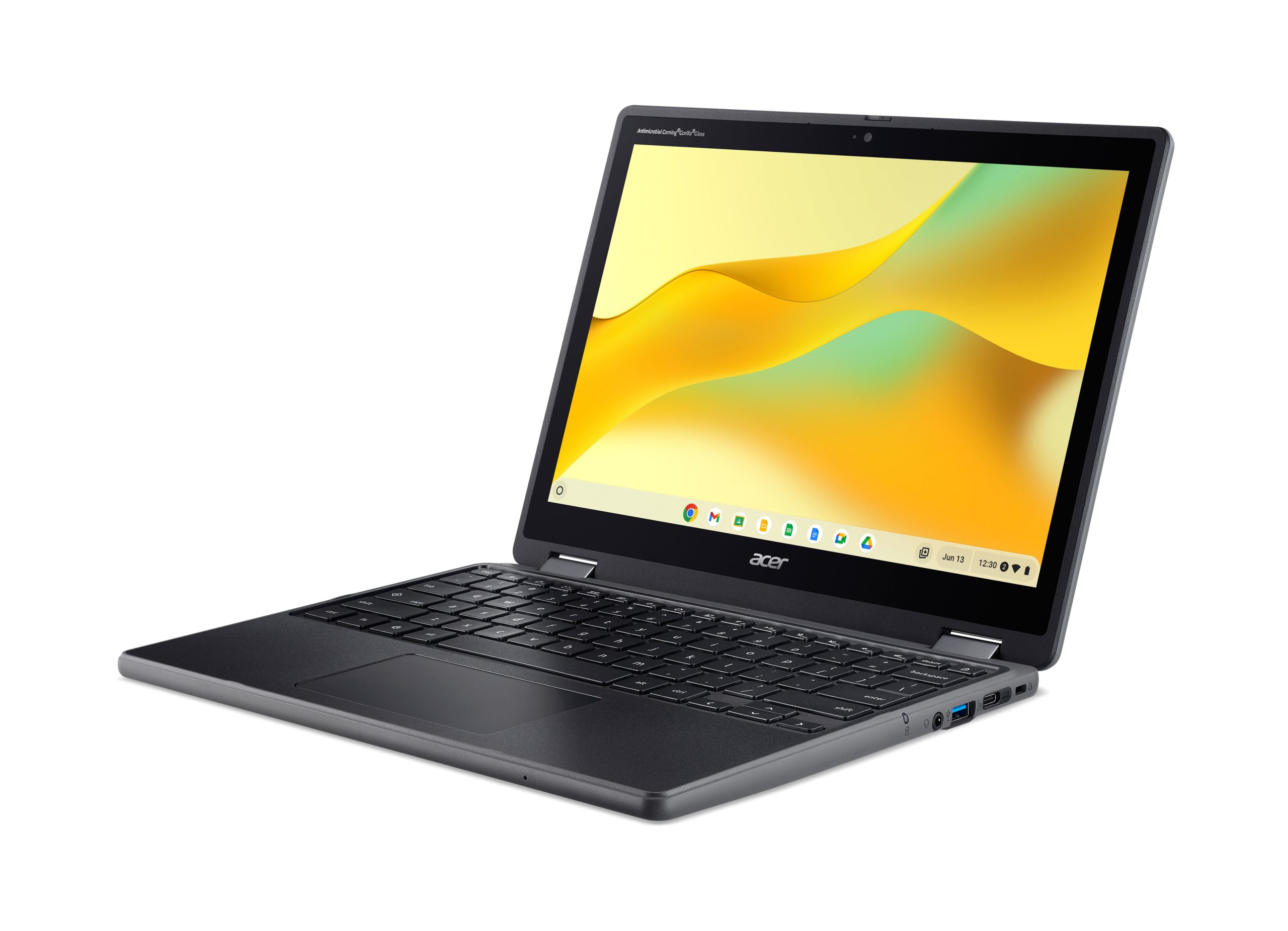 Acer Chromebook R857T-TCO-C04U Intel® N N150 31 cm (12.2") Touchscreen WUXGA 8 GB LPDDR5x-SDRAM 64 GB eMMC Wi-Fi 6E (802.11ax) ChromeOS US International Zwart - Afbeelding 4