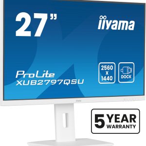 iiyama ProLite XUB2797QSU-W2 computer monitor 68,6 cm (27″) 2560 x 1440 Pixels Quad HD LED Wit