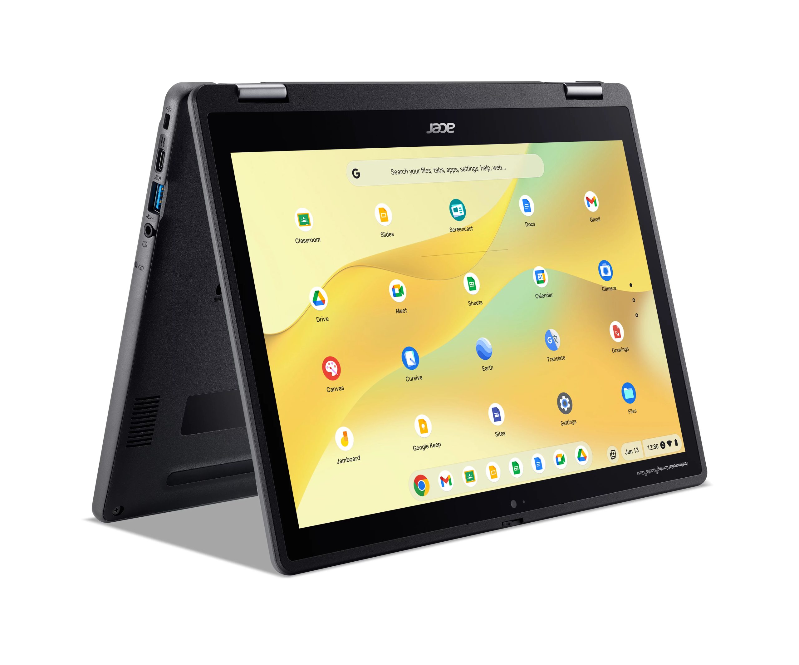 Acer Chromebook R857T-TCO-C04U Intel® N N150 31 cm (12.2") Touchscreen WUXGA 8 GB LPDDR5x-SDRAM 64 GB eMMC Wi-Fi 6E (802.11ax) ChromeOS US International Zwart - Afbeelding 5