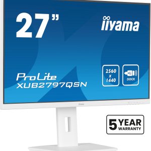iiyama G-MASTER XUB2797QSN-W2 computer monitor 68,6 cm (27″) 2560 x 1440 Pixels Quad HD LED Wit