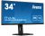 iiyama ProLite XUB3493WQSU-B5 computer monitor 86,4 cm (34″) 3440 x 1440 Pixels UltraWide Quad HD LED Zwart